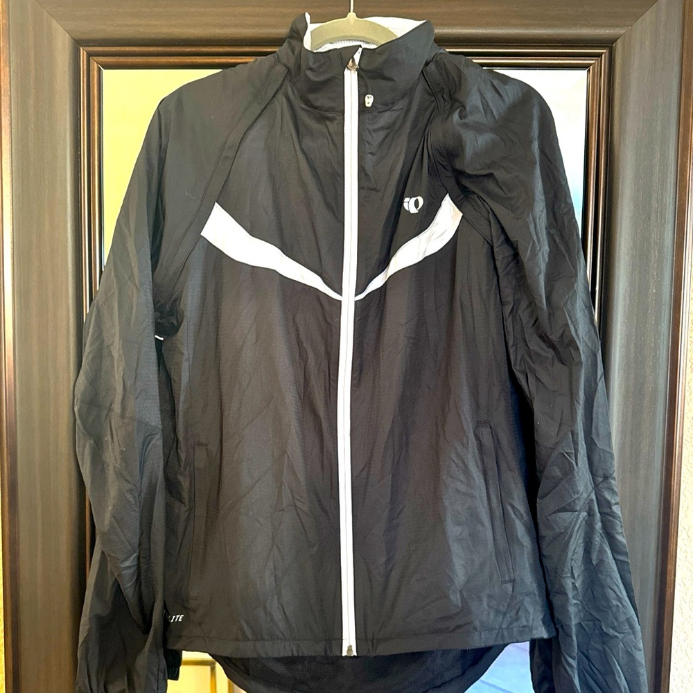 Pearl Izumi Full Zip Wind Breaker Cycling Jacket Mens L Large Black